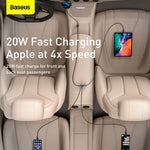 Load image into Gallery viewer, Baseus Share Together PPS Multi-port Fast Charging Car Charger with Extension Cord 120W 2U+2C-Gray