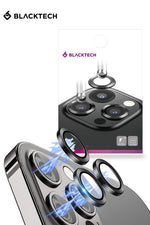 Load image into Gallery viewer, iPhone BLACKTECH Aluminum Alloy 9H Glass Camera Protector