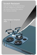 Load image into Gallery viewer, iPhone BLACKTECH Aluminum Alloy 9H Glass Camera Protector