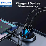 Load image into Gallery viewer, Philips Dual USB-A Port Car Charger (DLP2510)