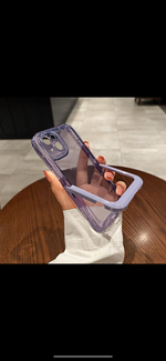 Load image into Gallery viewer, Apple iPhone Shock Proof Bumper Case with Lens Protection with Stand