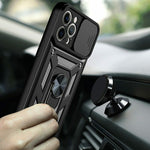 Load image into Gallery viewer, iPhone Dual Layer Heavy Duty Shockproof Magnetic iRing Camshield Camera Protective Case Cover