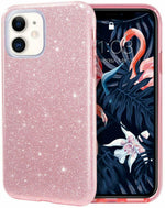 Load image into Gallery viewer, iPhone 17 Pro Max 3 Layer Hybrid Sparkle Bumper Protection Ultra Slim Bling Glitter Case