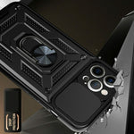 Load image into Gallery viewer, iPhone Dual Layer Heavy Duty Shockproof Magnetic iRing Camshield Camera Protective Case Cover