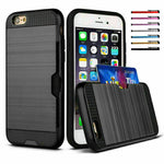 Load image into Gallery viewer, iPhone Tough Shockproof Card Holder Back Case Cover