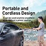 Load image into Gallery viewer, Baseus Dual Power Portable Electric Car Wash Spray Nozzle Set-Black
