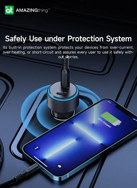 AMAZINGTHING Speed PRO USB-C 2 Port PD66W MAX Car Charger