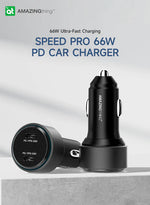 Load image into Gallery viewer, AMAZINGTHING Speed PRO USB-C 2 Port PD66W MAX Car Charger
