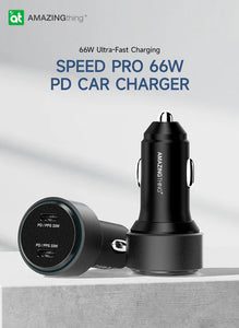 AMAZINGTHING Speed PRO USB-C 2 Port PD66W MAX Car Charger