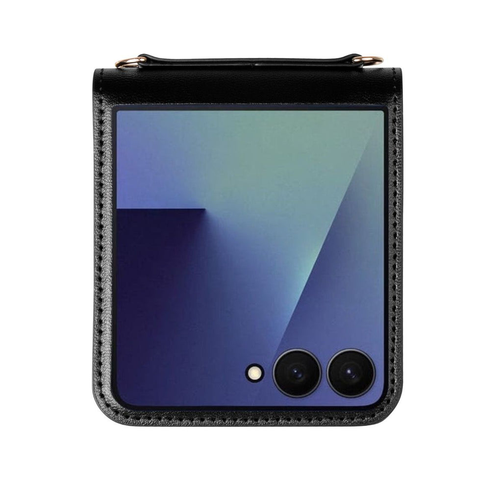 Samsung Galaxy Z Flip 8 Leather Flip Case with Card Storage