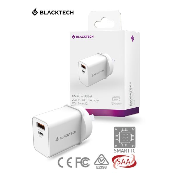 BLACKTECH Fast Charging Charger Power Adapter - SAA APPROVED Product