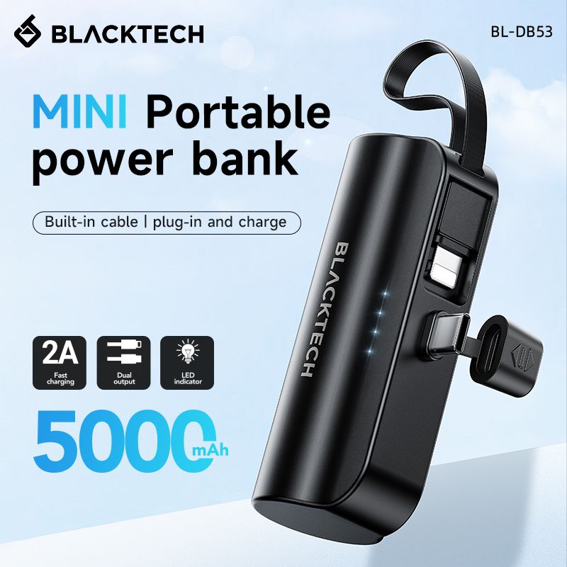 BLACKTECH BL-DB53 5000mAh Portable 2 in 1 Power Bank