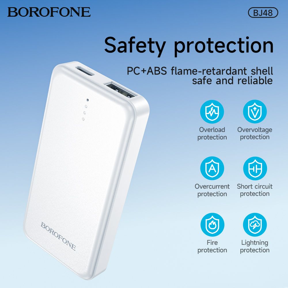 BOROFONE BJ48 Mini Portable 2500 mAh Power Bank - White
