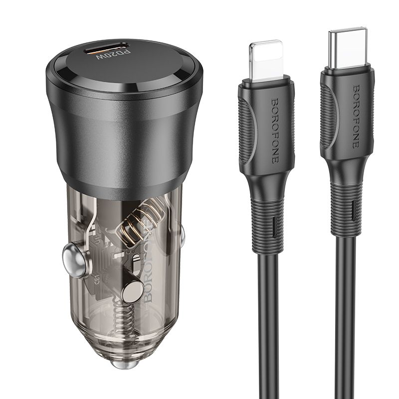 BOROFONE BZ24 Clever PD20W (C to iP) Car Charger Set