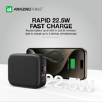 Load image into Gallery viewer, AMAZINGTHING PD 22.5W 10000mAh Portable Power Bank with Built-in Cable - THUNDER GO Series
