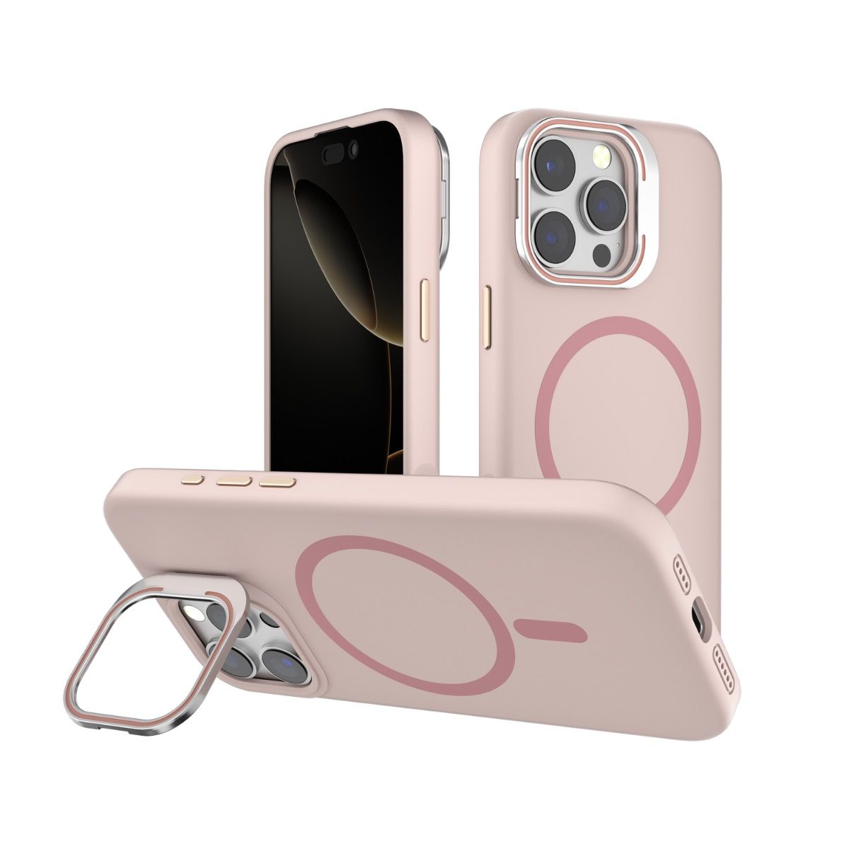 iPhone 16E/17E BLACKTECH Y2 Liquid Silicone With Camera Stand (MagSafe Compatible)