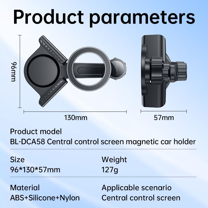 Blacktech Magsafe Magnetic Corner Screen Adjustable Car Stand for Tesla X Y 3