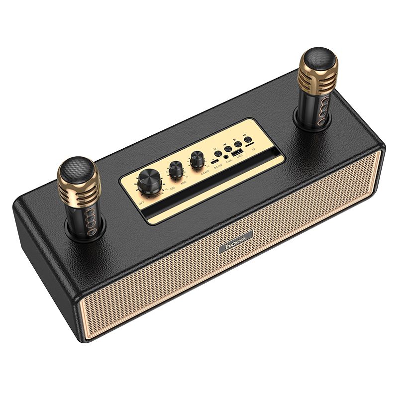 Hoco BS63 Wireless Bluetooth Karaoke Speaker with Dual Microphones – Black
