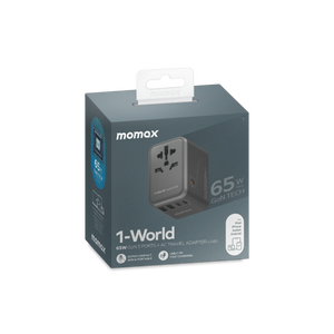 Momax 1-World (65W) GaN PD (5-Port) USB Type-C Charger / AC Plug / Travel Adapter