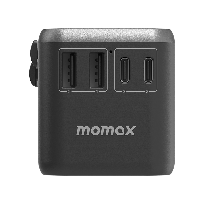 Momax 1-World (65W) GaN PD (5-Port) USB Type-C Charger / AC Plug / Travel Adapter