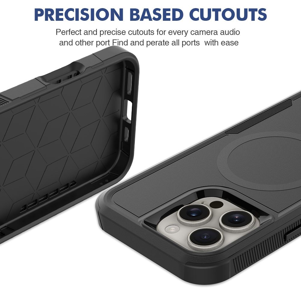 iPhone 17 Pro Max BLACKTECH Commuter (MagSafe Compatible) - Black