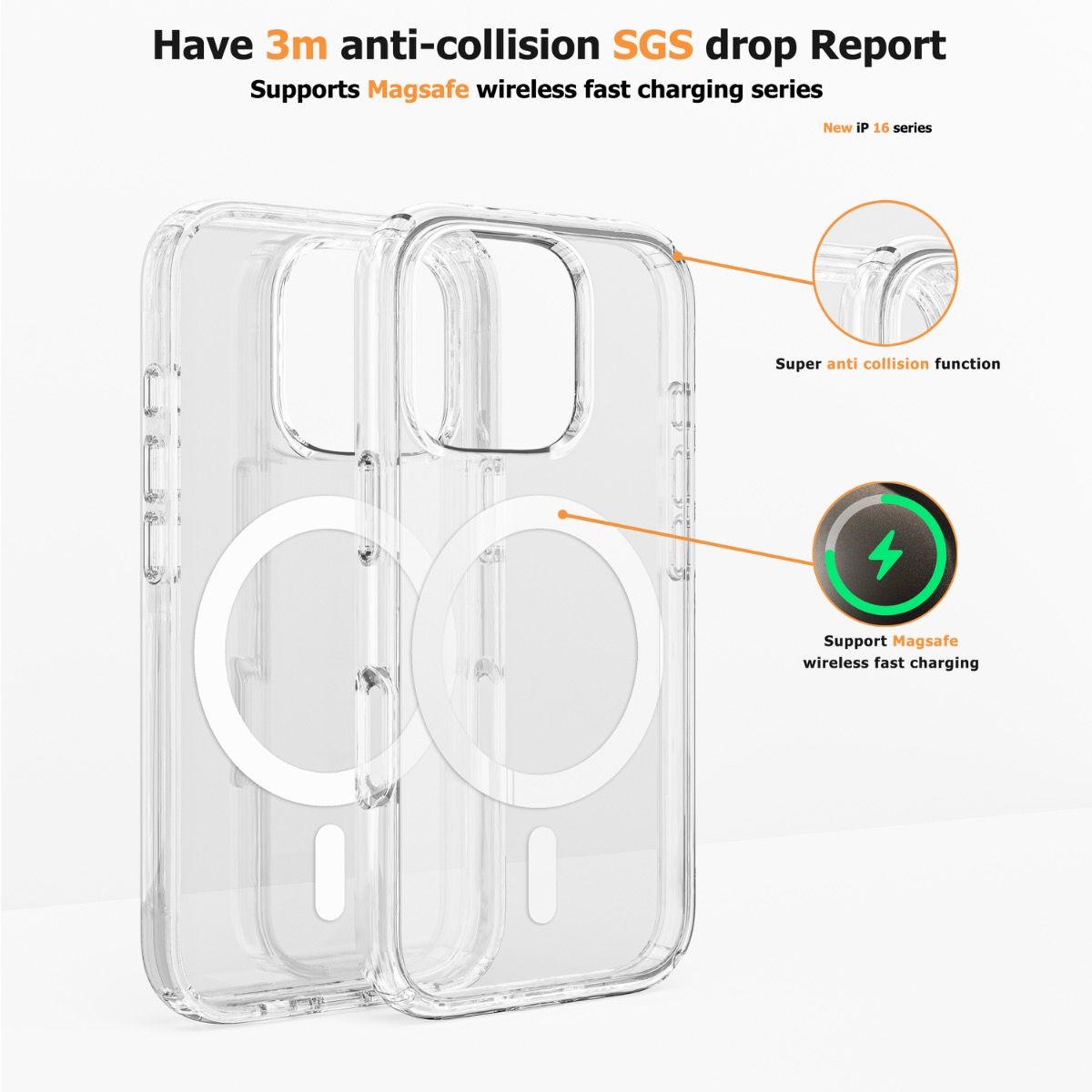 iPhone 16 Hybrid Symmetry Series Style Shockproof Case Cover with Magnetic Ring