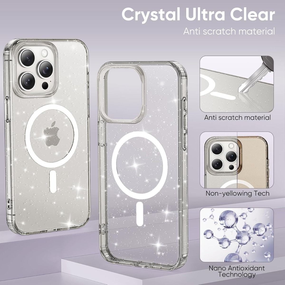 iPhone 15 Hybrid Symmetry Series Style Shockproof Case Cover with Magnetic Ring