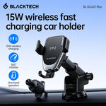 Load image into Gallery viewer, BLACKTECH BL-DCA21 Plus 15W Wireless Charging All in 1 Car Holder Set - Black

