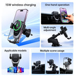 Load image into Gallery viewer, BLACKTECH BL-DCA21 Plus 15W Wireless Charging All in 1 Car Holder Set - Black
