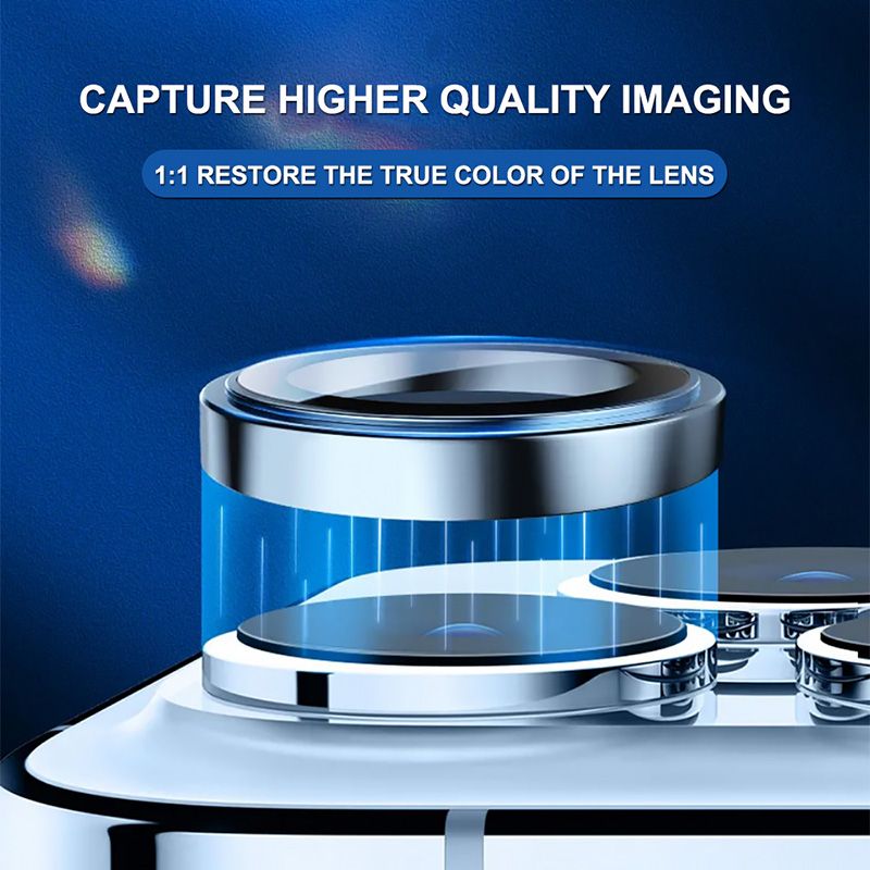 iPhone 17 LITO C2 AR+AF Coating Aluminum Alloy Camera Corning Glass With Easy Installation tool - Black