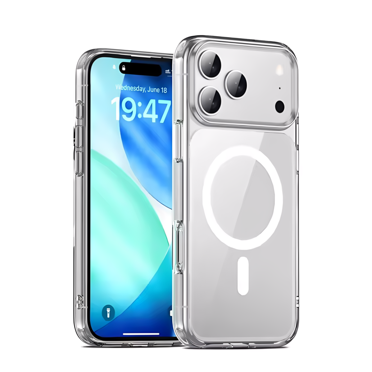 iPhone 16 Hybrid Symmetry Series Style Shockproof Case Cover with Magnetic Ring
