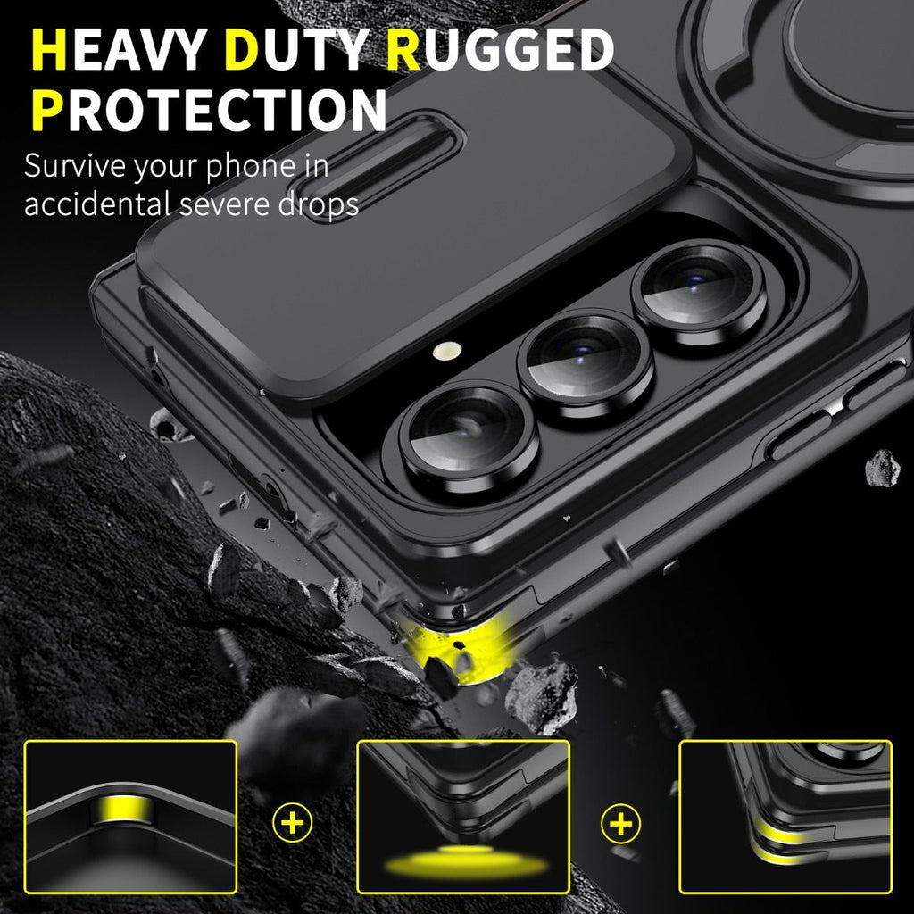 Samsung Galaxy Z Fold 7 BLACKTECH Magnetic TitanRing Armor - Black