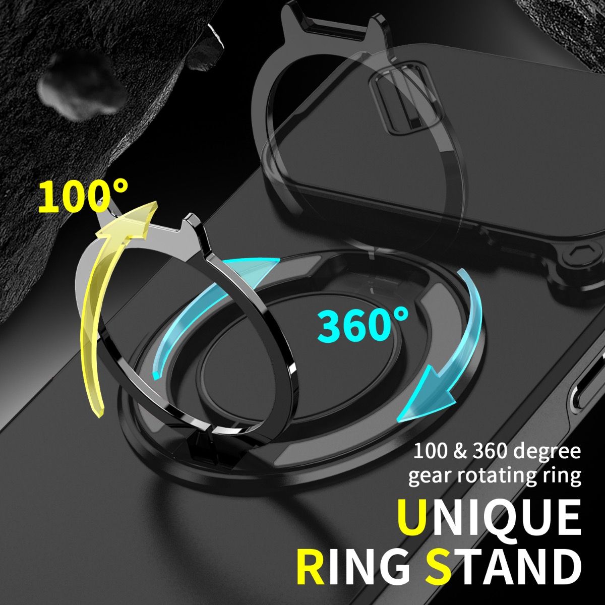 Samsung Galaxy S26 Ultra BLACKTECH Magnetic TitanRing Armor - Black