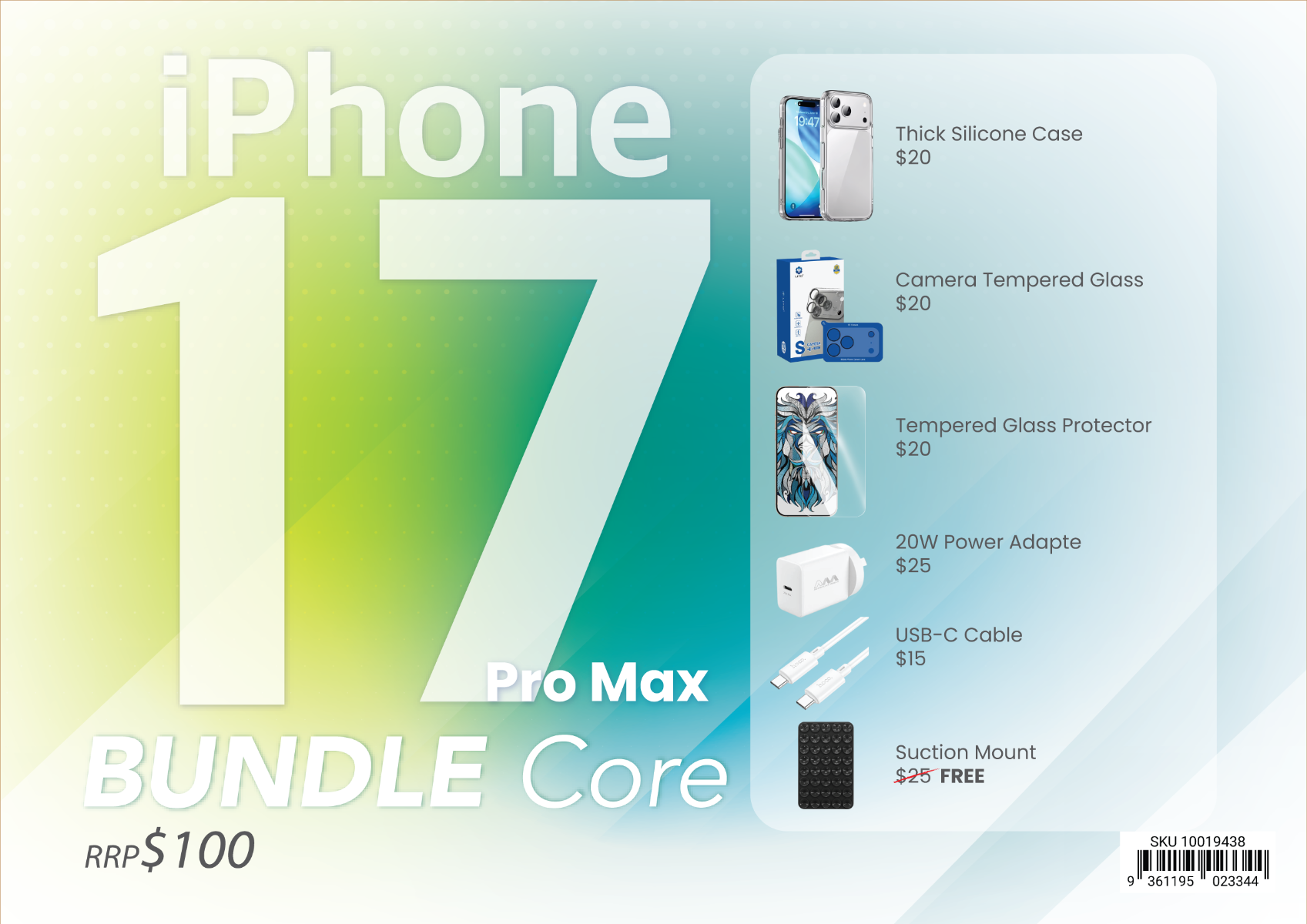 iPhone 17 Pro Max Accessories Bundle Box - Core