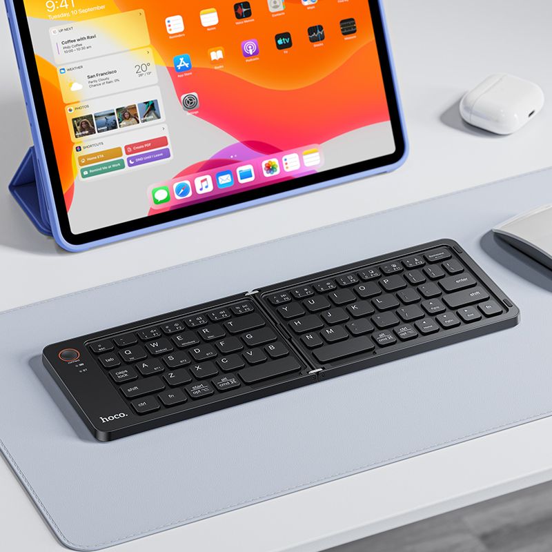 Hoco GM71 Proficient Mini Folding Wireless Keyboard - Black