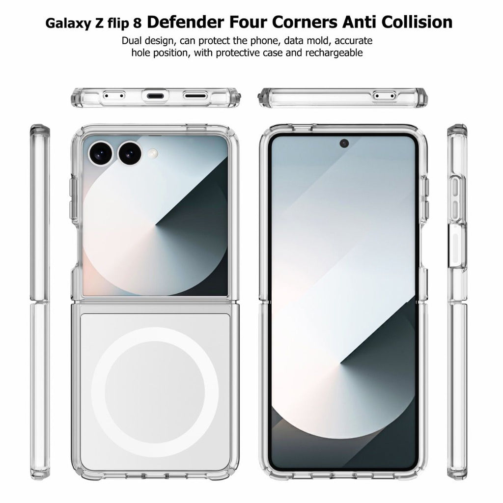 Samsung Galaxy Z Flip 8 Clear Transparent Protective Case with Magsafe