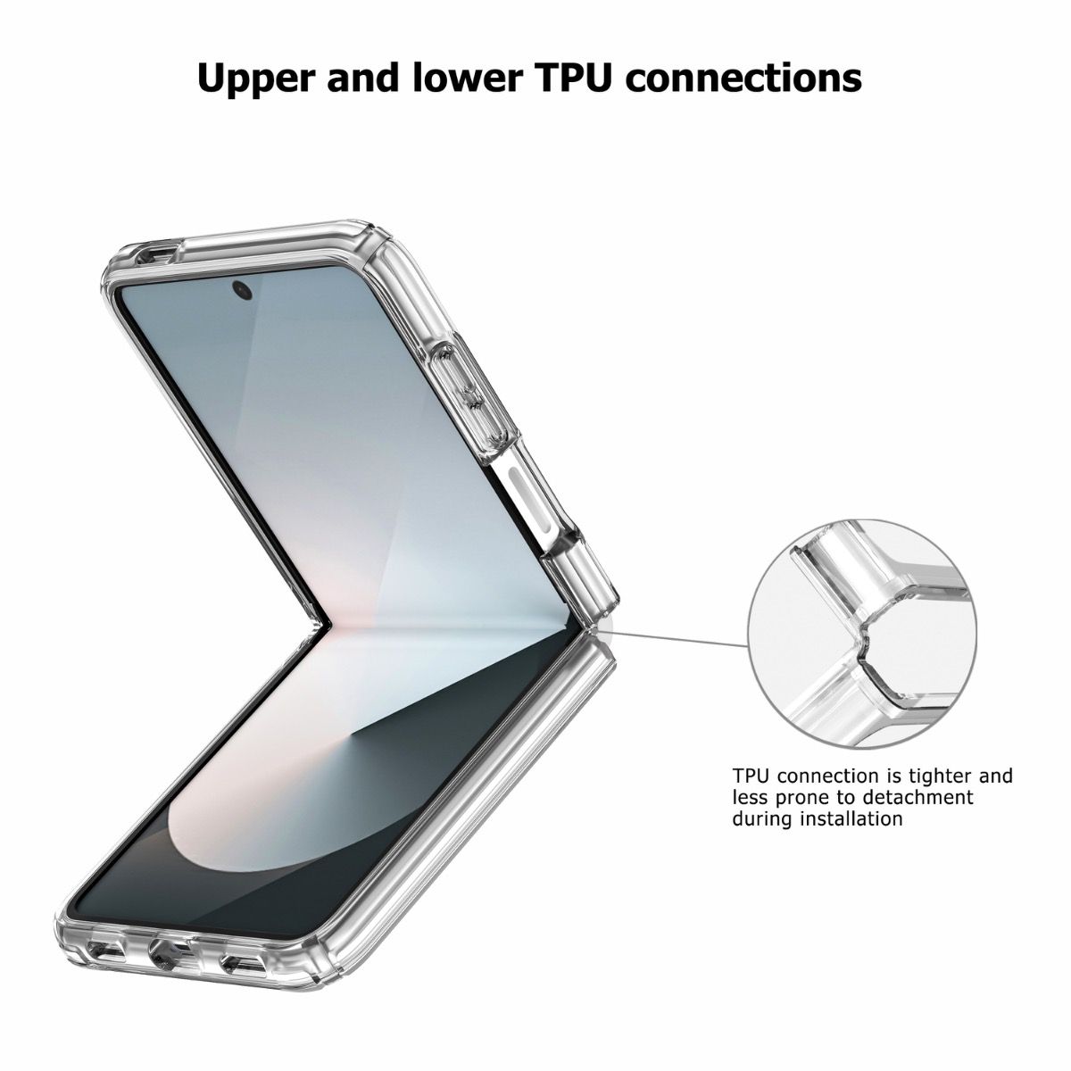 Samsung Galaxy Z Flip 8 Clear Transparent Protective Case with Magsafe