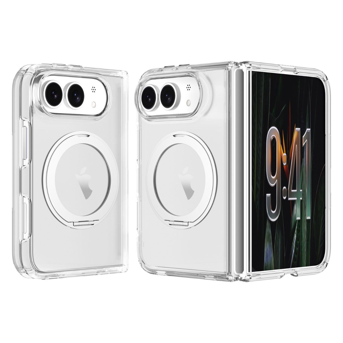 BLACKTECH F3 Stay Clear Ring Case for iPhone Duo – Clear, MagSafe Compatible