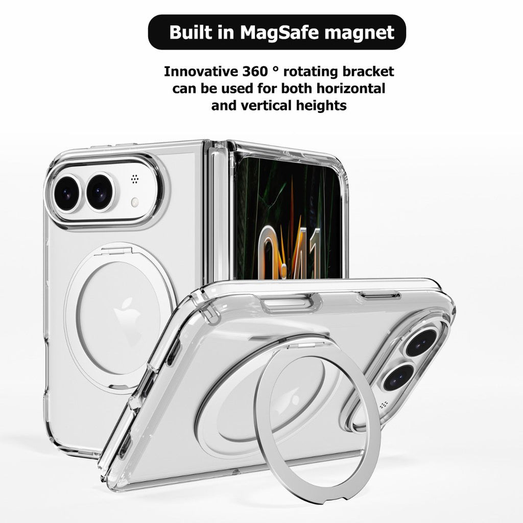 BLACKTECH F3 Stay Clear Ring Case for iPhone Duo – Clear, MagSafe Compatible