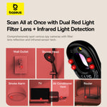 Load image into Gallery viewer, Baseus Heyo Series II Infrared Camera Detector - Mini Travel Hotel Hidden Camera Finder, Anti-Theft, Dual Detection Modes, Portable LED Flashlight - Black
