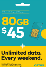 Load image into Gallery viewer, Telstra Optus Vodafone Telechoice Lebara Lyca Amaysim 7/30/180/365 Days Prepaid Sim
