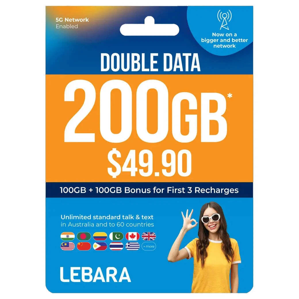 Lebara $49.9 Prepaid SIM Card Starter Pack