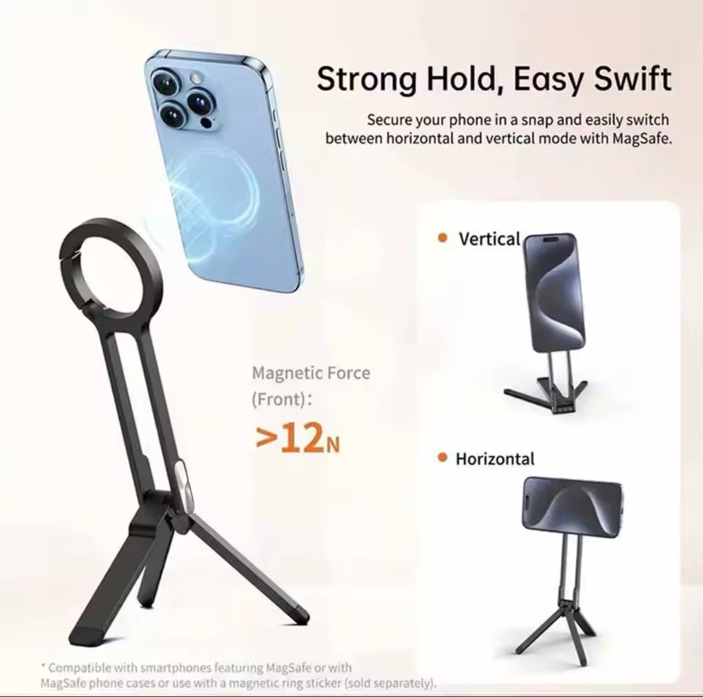 RT-777 Magnetic Phone Tripod Foldable 3-in-1 Stand