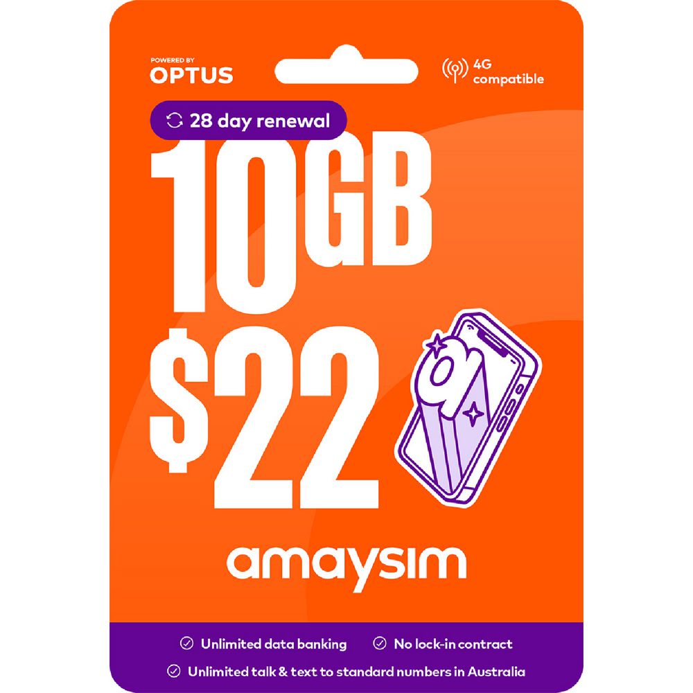 Telstra Optus Vodafone Telechoice Lebara Lyca Amaysim 7/30/180/365 Days Prepaid Sim