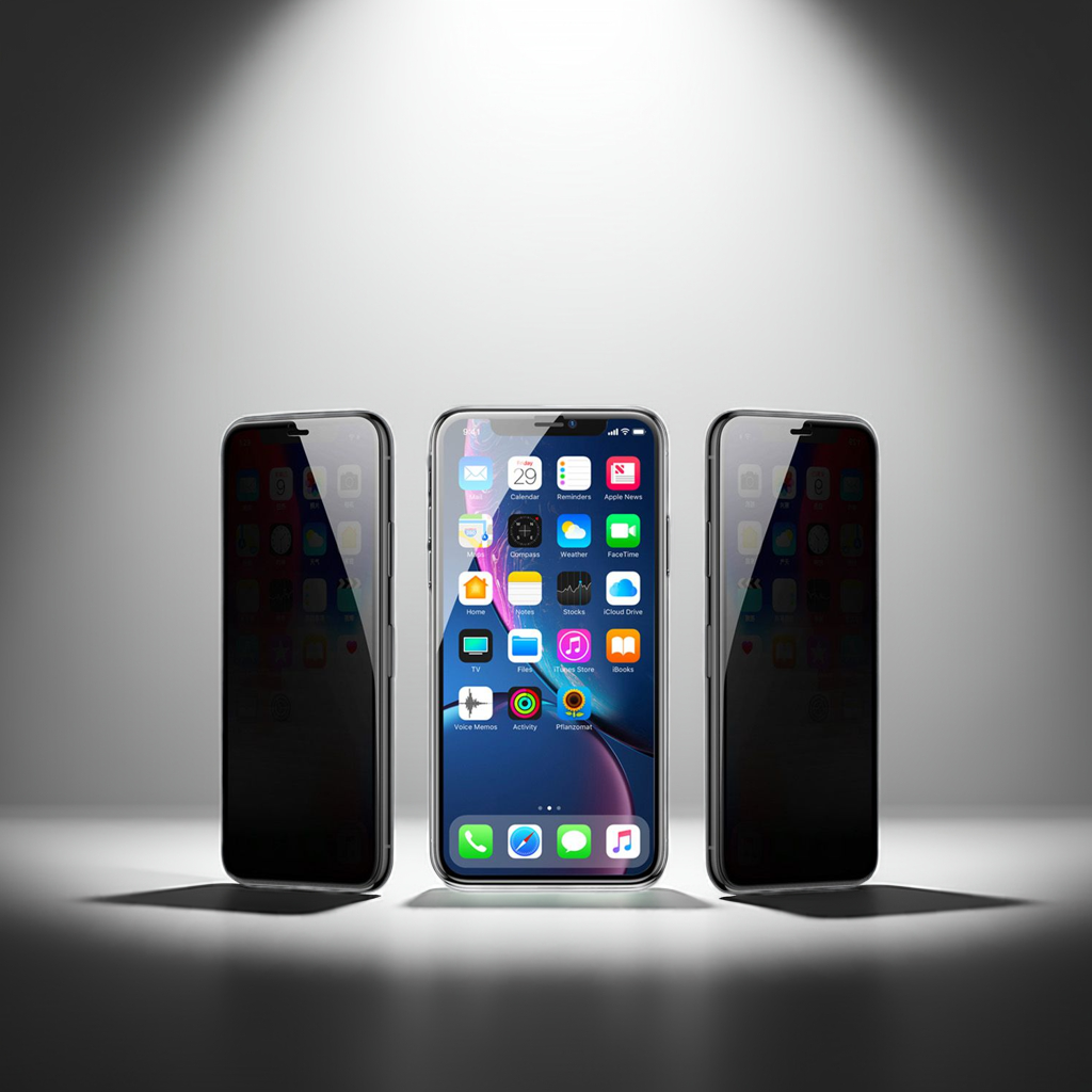 BLACKTECH iPhone Privacy 9D Full Cover Tempered Glass