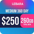 Lebara $250 Long Life 360 Days Starter Pack (eSIM Only) / Recharge Voucher