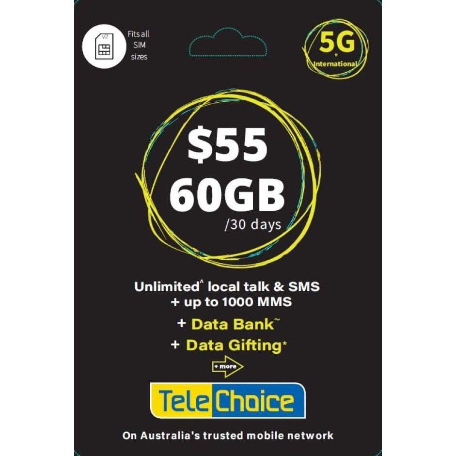 Telstra Optus Vodafone Telechoice Lebara Lyca Amaysim 7/30/180/365 Days Prepaid Sim