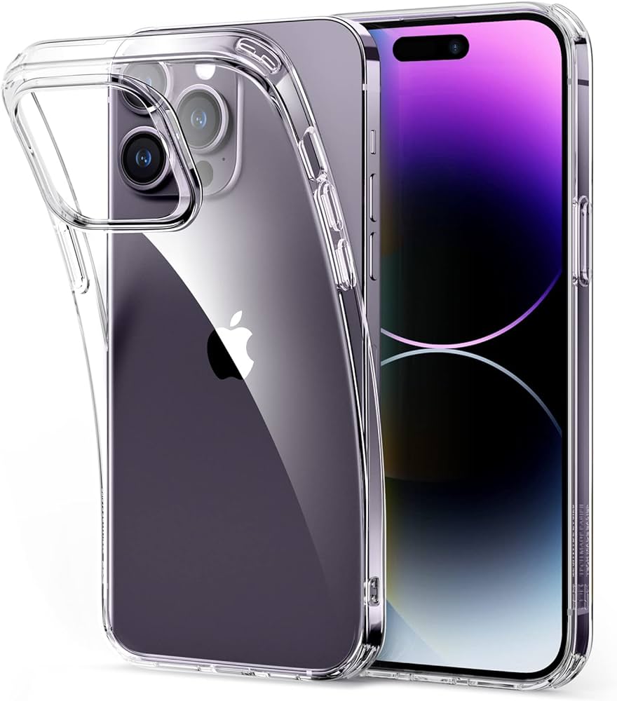 iPhone Basic Clear Soft Touch Silicone Case with Glass Screen Protector Protection Bundle