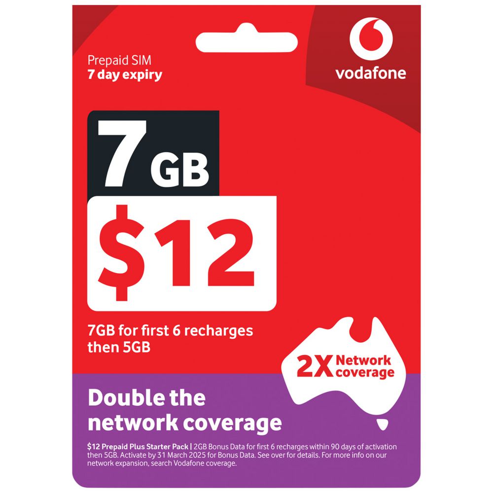 Vodafone $12 5G Prepaid Plus Starter Pack