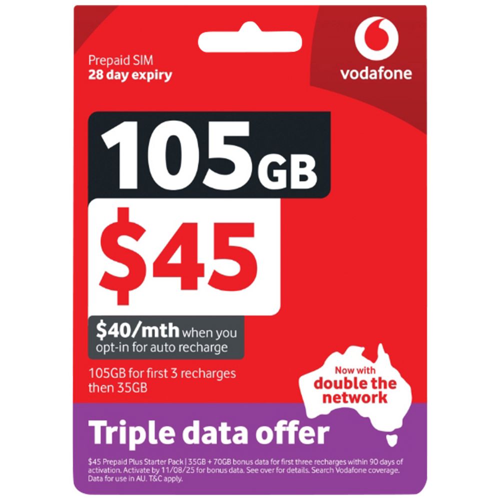 Telstra Optus Vodafone Telechoice Lebara Lyca Amaysim 7/30/180/365 Days Prepaid Sim